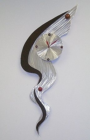 Abstract Clock,abstract Clocks,abstract Wall Clock,abstract Wall Intended For Abstract Metal Wall Art With Clock (Photo 8 of 15)