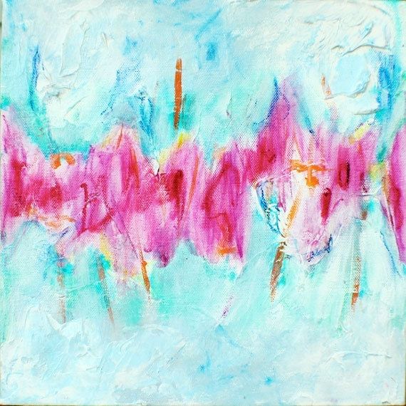 Abstract Painting Pink Abstract Canvas Print Hot Pink White With Regard To Pink Abstract Wall Art (View 12 of 15)