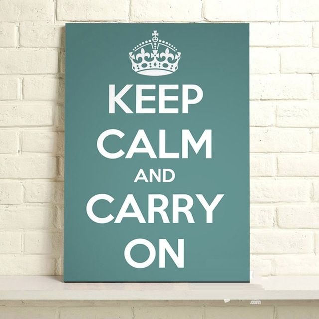 Abstract Quote Keep Calm Canvas Print Painting Nordic Style Poster Intended For Keep Calm Canvas Wall Art (View 2 of 15)