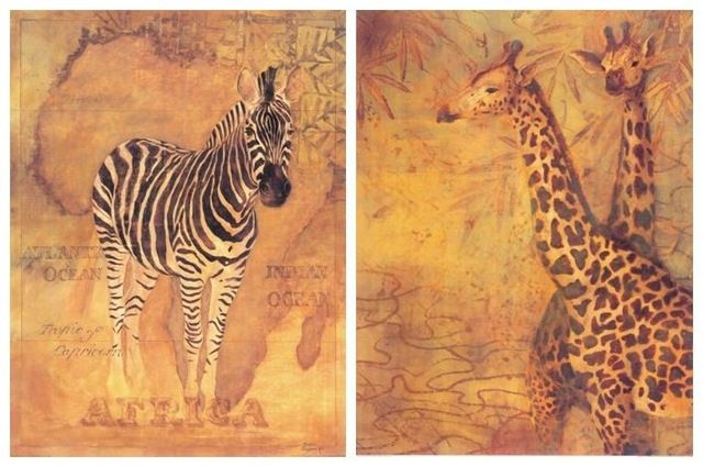 Aliexpress : Buy Free Shipping Classical Zebra Giraffe Canvas With Giraffe Canvas Wall Art (View 5 of 15)