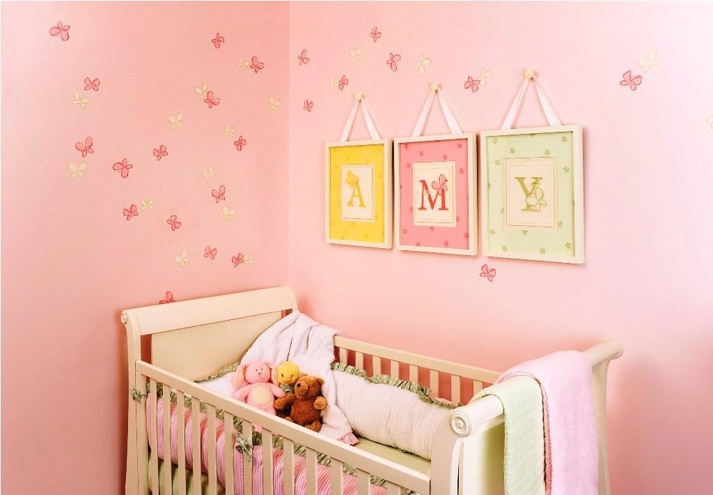 Baby Nursery Decor: Animals Lettering Wall Decor For Baby Girl Throughout Girl Nursery Wall Accents (Photo 3 of 15)