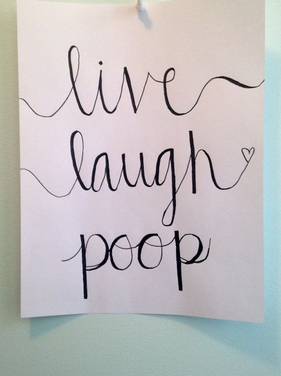 Bathroom Wall Art Quote Funny Canvas Calligraphy – Live Laugh Poop Throughout Canvas Wall Art Funny Quotes (View 8 of 15)
