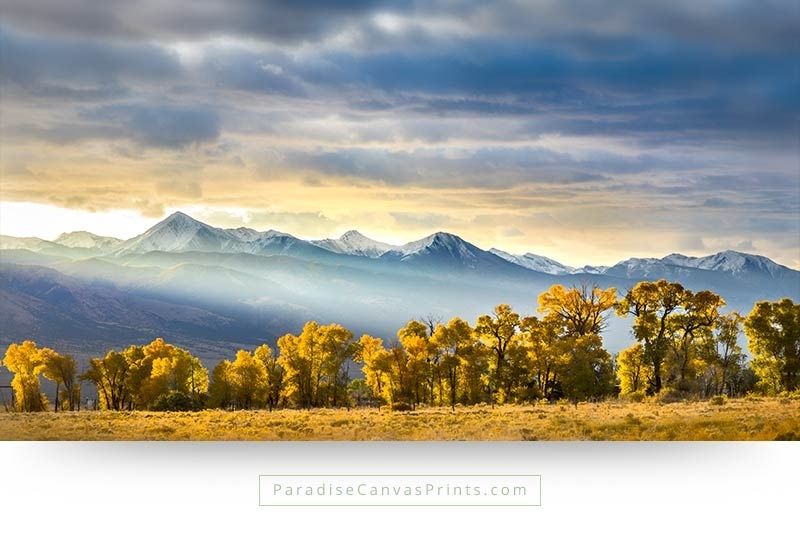 Beautiful Sunrise Over Mountains – Wall Art, Canvas Print Throughout Mountains Canvas Wall Art (Photo 10 of 15)