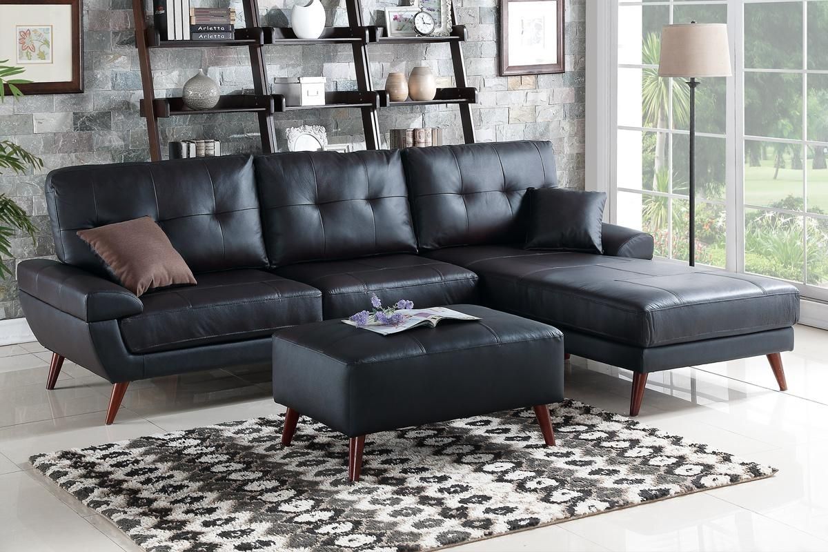 Black Leather Sectional Sofa – Steal A Sofa Furniture Outlet Los Within Los Angeles Sectional Sofas (Photo 6150 of 7825)