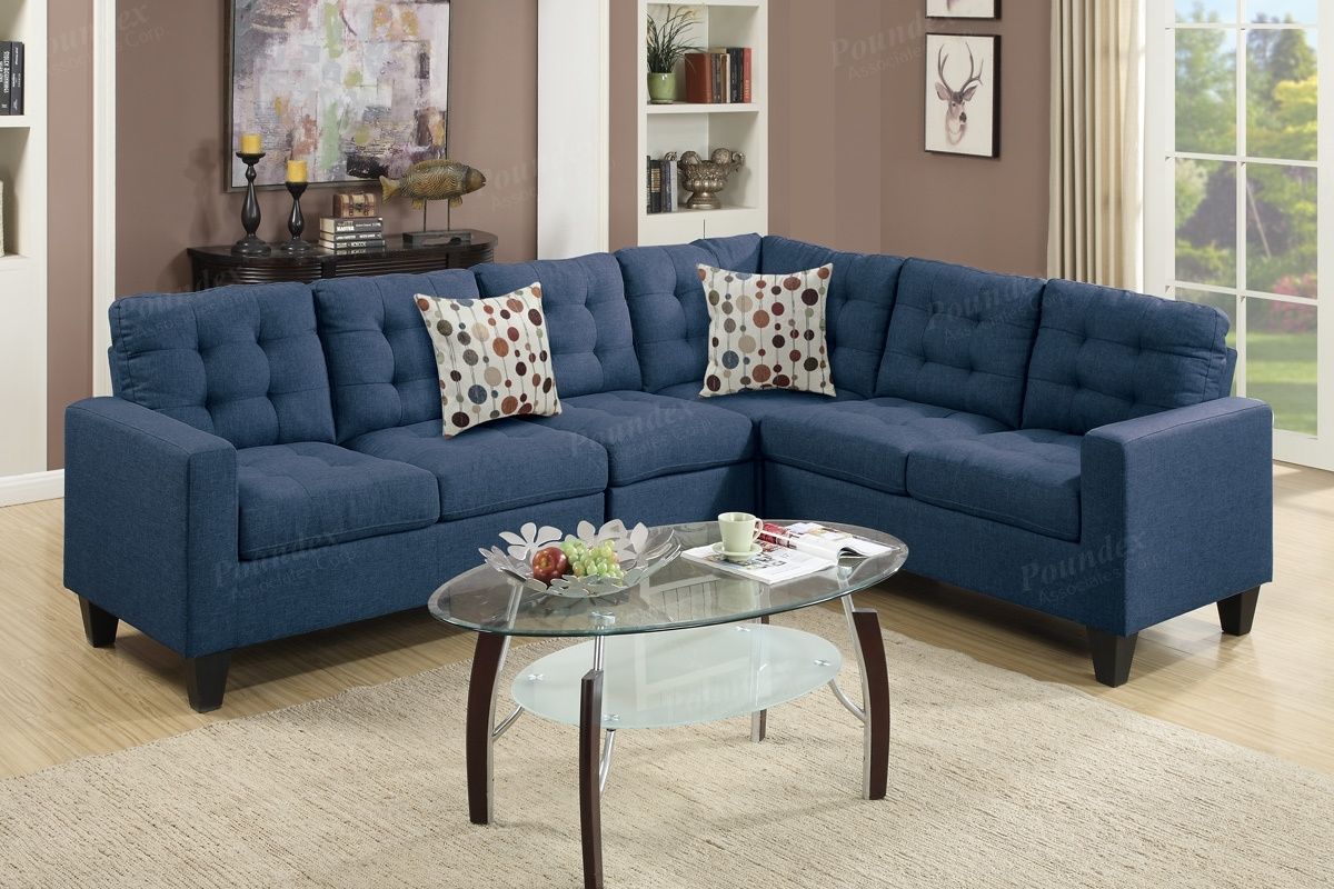 Blue Fabric Sectional Sofa – Steal A Sofa Furniture Outlet Los Inside Los Angeles Sectional Sofas (Photo 6145 of 7825)