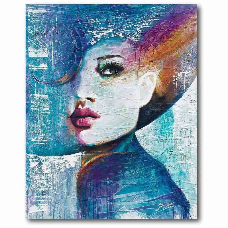 Blue Woman No. 4 16" X 20" Canvas Wall Art – Wall Art – Home Pertaining To Blue Canvas Wall Art (Photo 14 of 15)