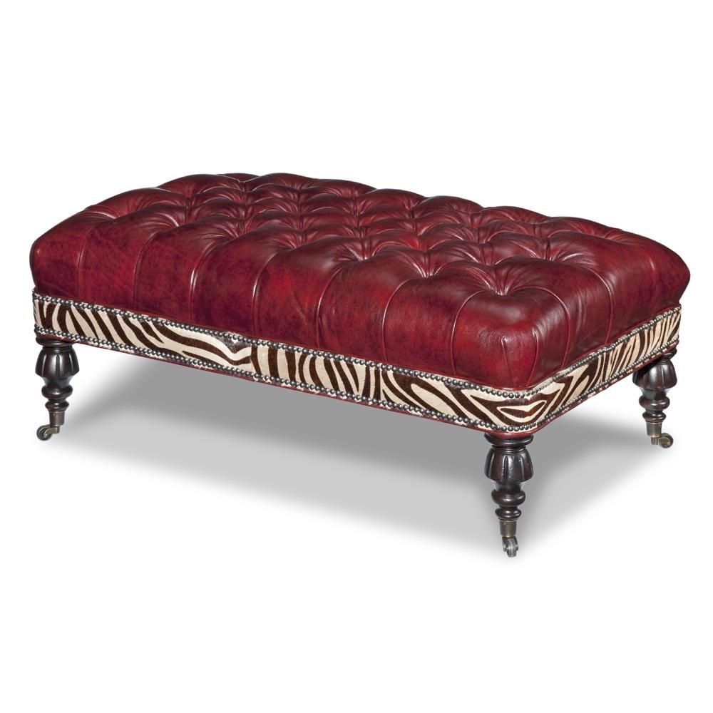 Bradington Young Decorative Ottomans Rourke Ottoman W/ Caster Wheels Intended For Ottomans With Wheels (Photo 3 of 10)