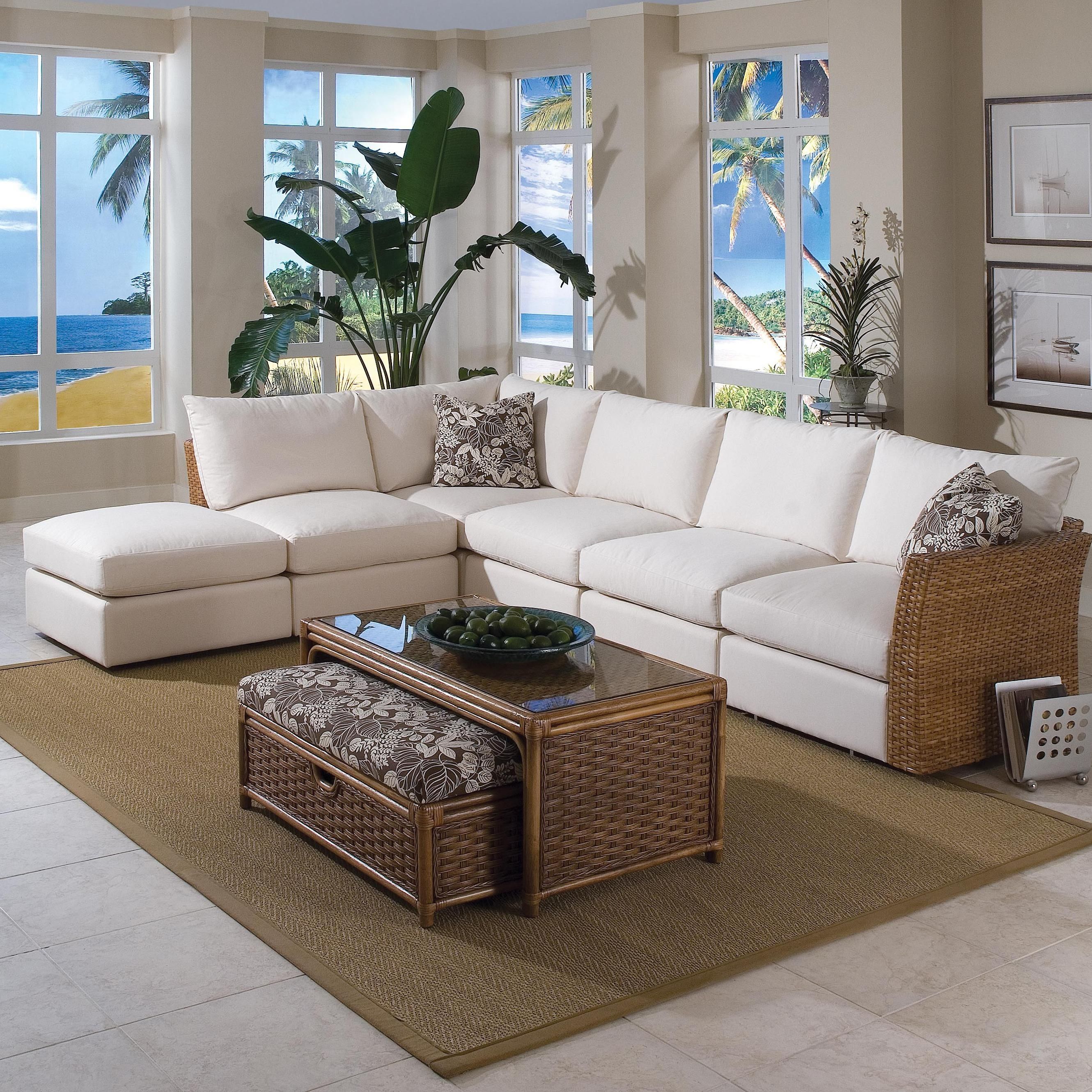 Braxton Culler Grand Water Point Tropical Sectional Sofa With Two With Regard To Sectional Sofas In Greenville Sc (View 1 of 10)