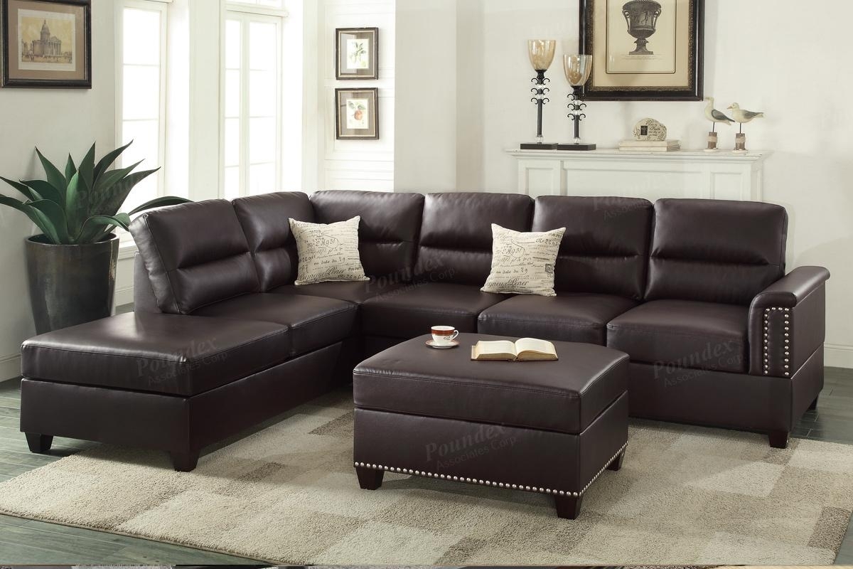 Brown Leather Sectional Sofa – Steal A Sofa Furniture Outlet Los Pertaining To Leather Sectional Sofas (Photo 1 of 10)