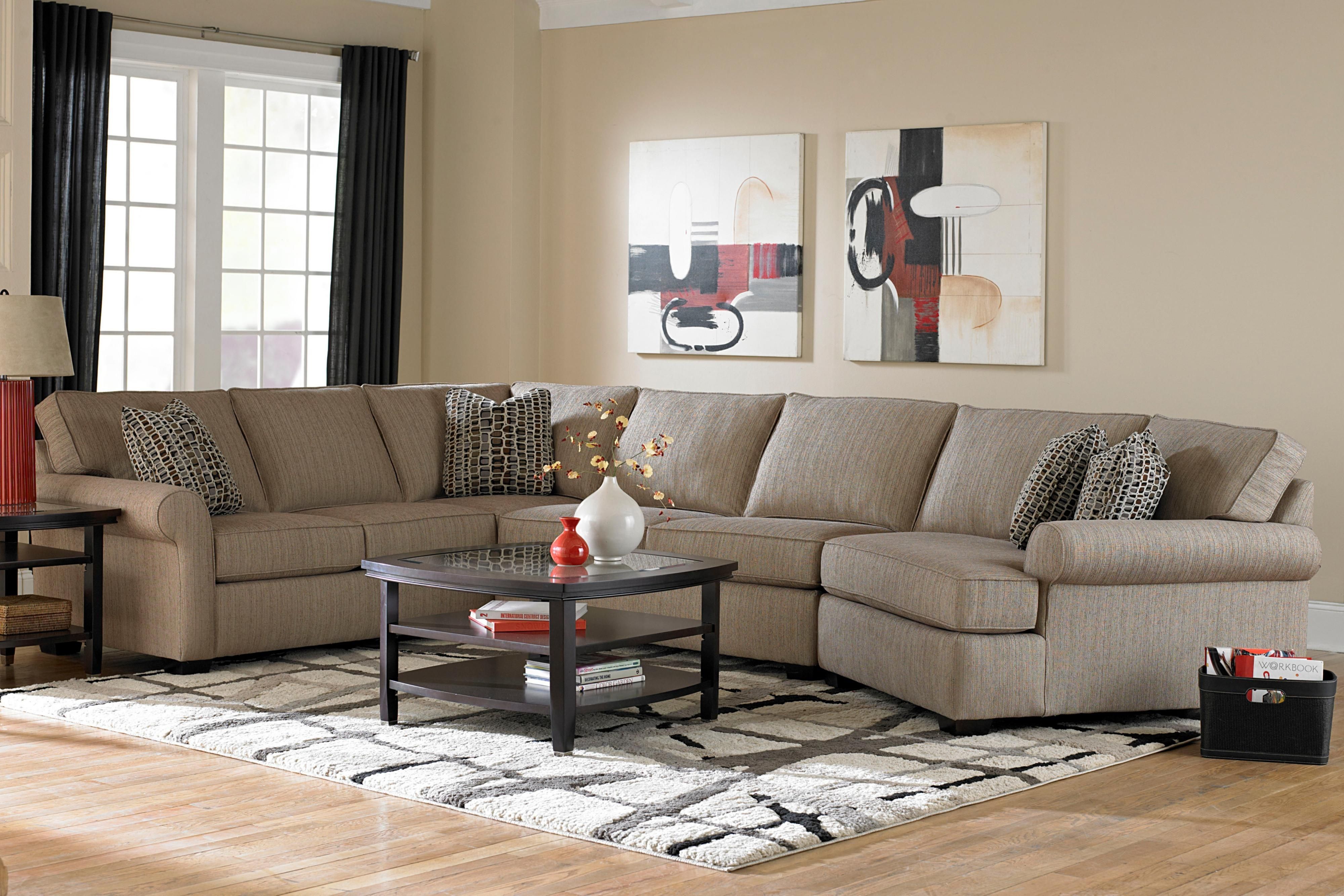Broyhill Furniture Ethan Transitional Sectional Sofa With Right With Jacksonville Nc Sectional Sofas (View 9 of 10)