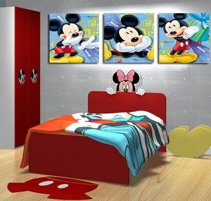 Buy 3p Disney Mickey Mouse Cartoon Picture Printed On Canvas With Mickey Mouse Canvas Wall Art (View 12 of 15)