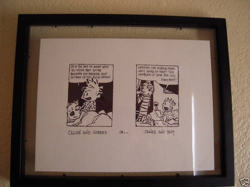 Calvin And Hobbes Comic Art Ink Print On Art Paper For Sale Within Framed Comic Art Prints (View 9 of 15)