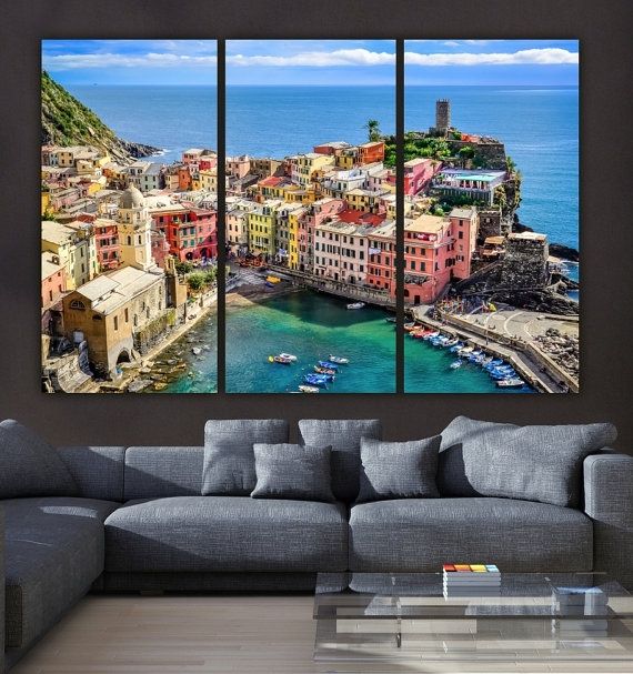 Cinque Terre Italy On Canvas Beautiful Large Canvas Print Within Canvas Wall Art Of Italy (View 2 of 15)