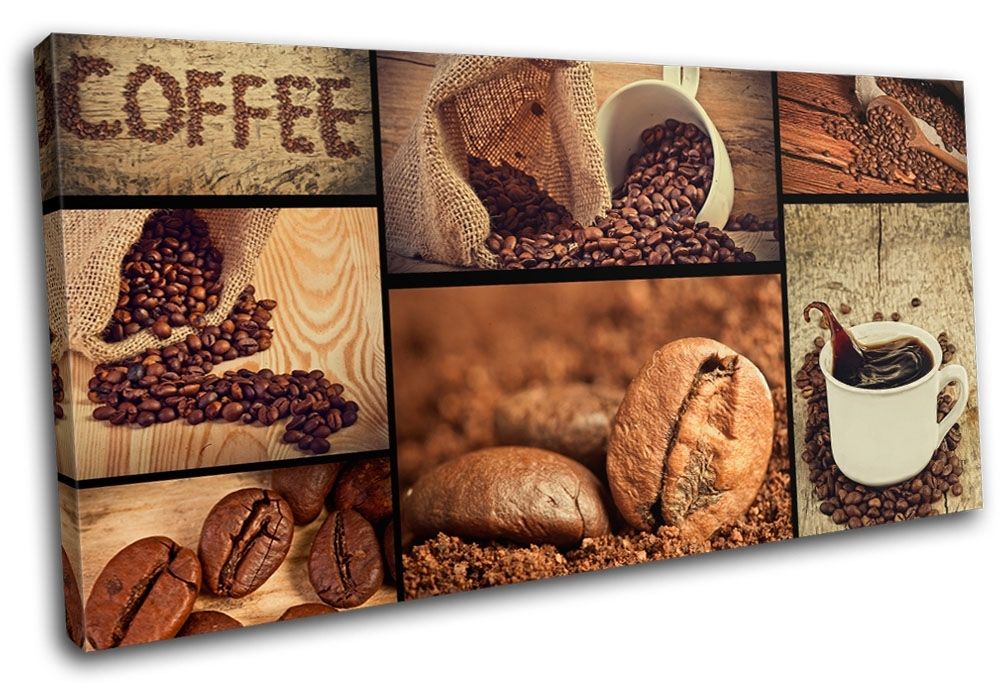Coffee Shop Food Kitchen Single Canvas Wall Art Picture Print Va Throughout Kitchen Canvas Wall Art (View 13 of 15)