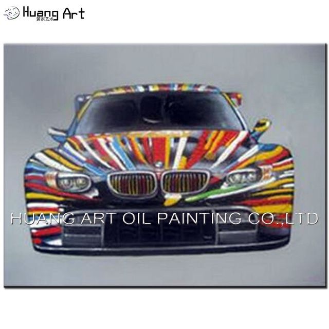 Colorful Bmw Car Oil Painting For Boy's Room Decoration Hand With Regard To Bmw Canvas Wall Art (View 8 of 15)