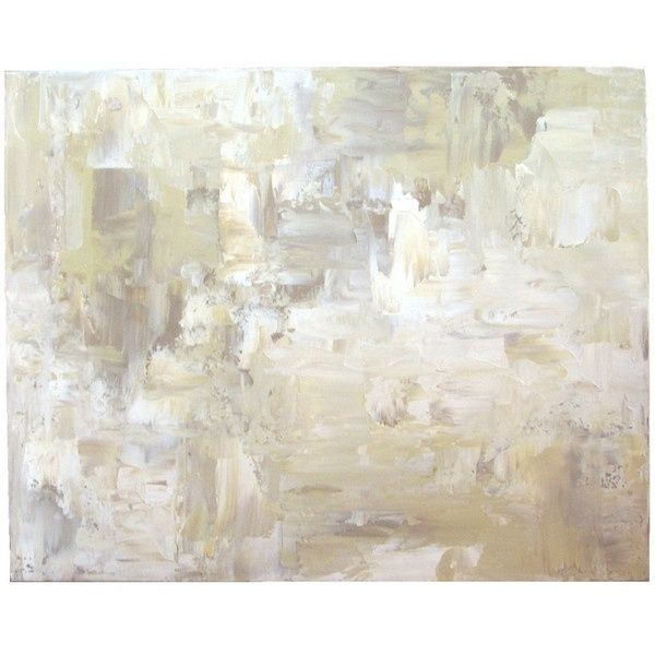 Cream Tan White Abstract Painting Large Acrylic Wall Art 24x30 Throughout Neutral Abstract Wall Art (Photo 1 of 15)
