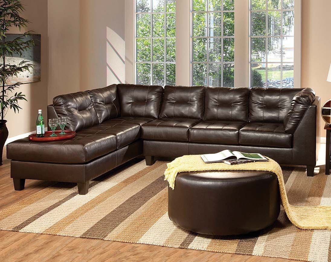 Dark Brown Leather Like Fabric | Venus Chocolate Sectional Sofa Inside Chocolate Brown Sectional Sofas (View 1 of 10)