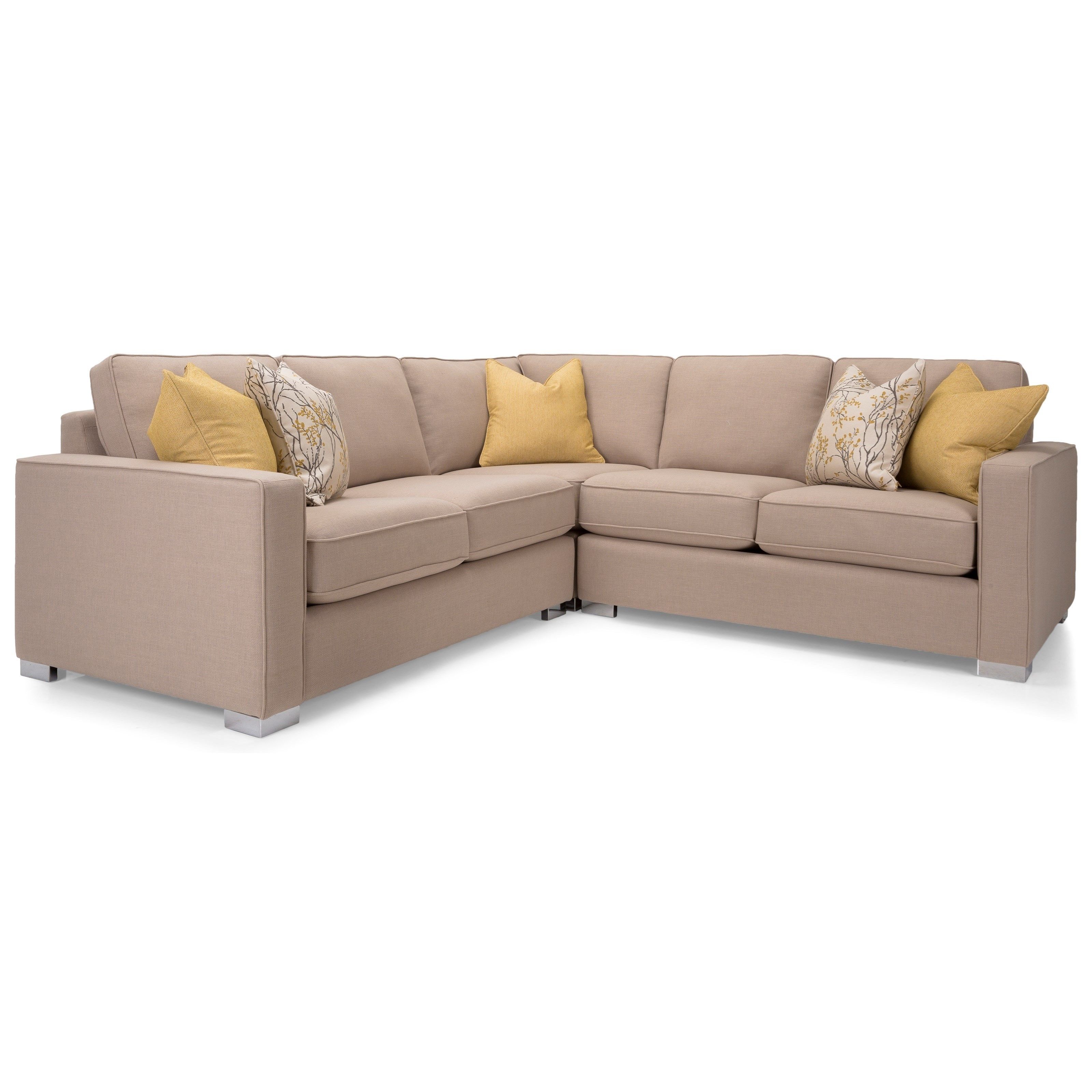 Decor Rest 7743 Three Piece Corner Sectional Sofa | Stoney Creek With Regard To Sectional Sofas At Brampton (View 1 of 10)