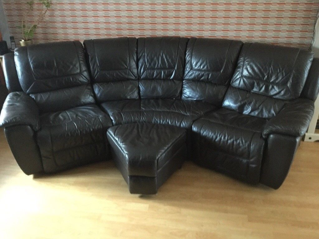 Dfs Curved Leather Recliner Sofa | In Attleborough, Norfolk | Gumtree With Curved Recliner Sofas (View 3 of 10)