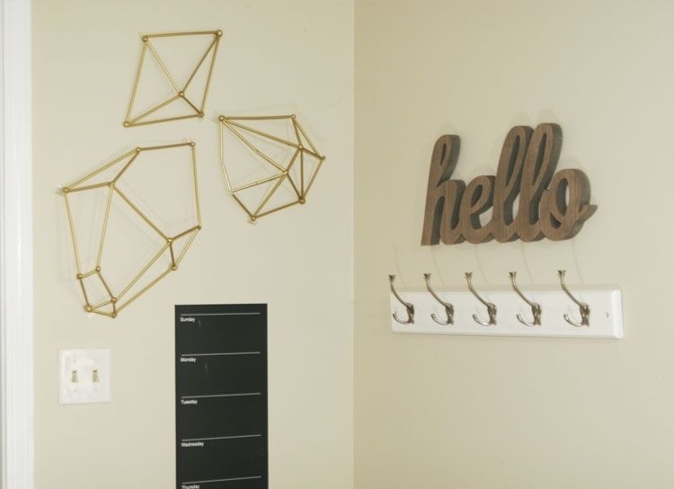 Diy Wall Art : Geometric Straw Shapes – Homemade Ginger Pertaining To Geometric Shapes Wall Accents (View 1 of 15)