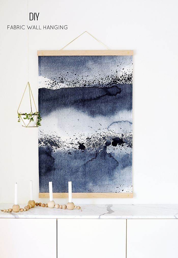 Diy Wall Hanging – The Fabric Is Prebought. The Tutorial Is For Pertaining To Rustic Fabric Wall Art (Photo 13 of 15)