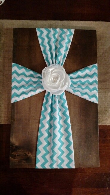 Fabric Cross On Wood 2 | Things I've Made | Pinterest | Woods Within Diy Fabric Cross Wall Art (Photo 1 of 15)