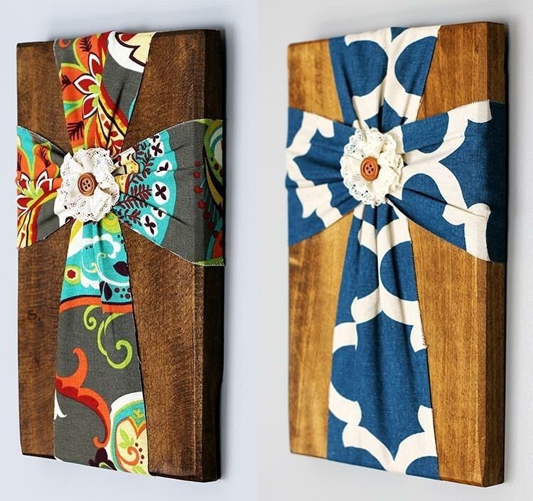 Featured Photo of Top 15 of Fabric Cross Wall Art