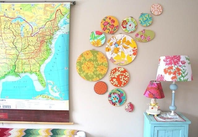 Fabric Wall Hanging Crafts, I Want To Share This With You Intended For Round Fabric Wall Art (Photo 1 of 15)