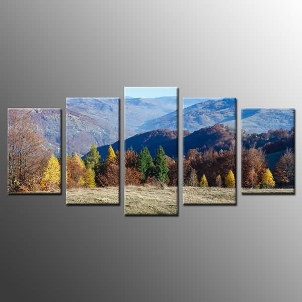 Factory Free Sample Landscape Mountain Canvas Print Picture Oil Intended For Mountains Canvas Wall Art (Photo 1 of 15)