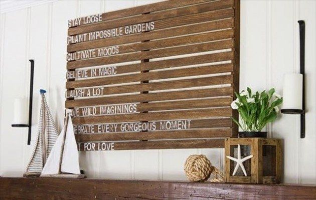 Fantastic Diy Pallets Wall Art Ideas Within Wall Accents With Pallets (View 9 of 15)