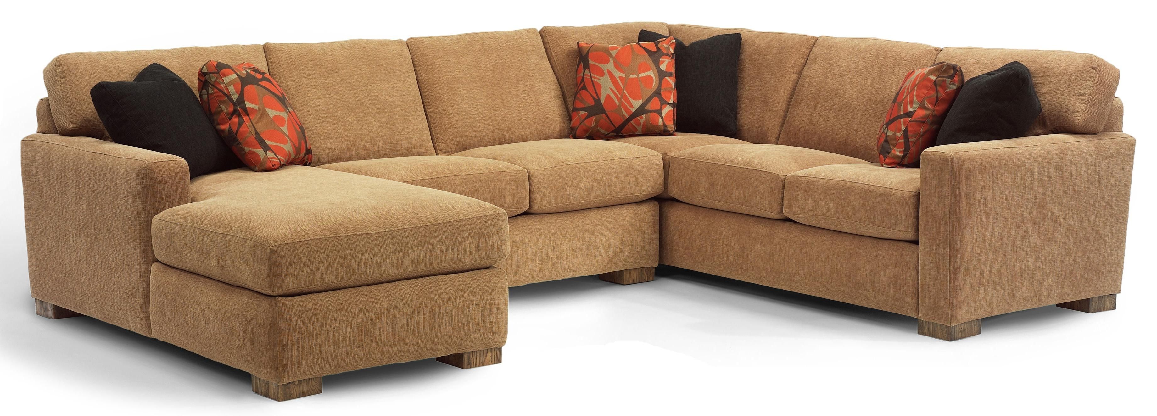 Flexsteel Bryant Contemporary 3 Pc. Sectional Sofa With Laf Chaise Regarding Hattiesburg Ms Sectional Sofas (Photo 5 of 10)