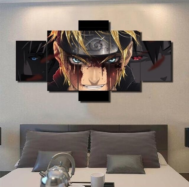 Frame Hd Printed 5 Piece Modular Home Decor Wall Art Naruto Anime Inside Anime Canvas Wall Art (View 14 of 15)