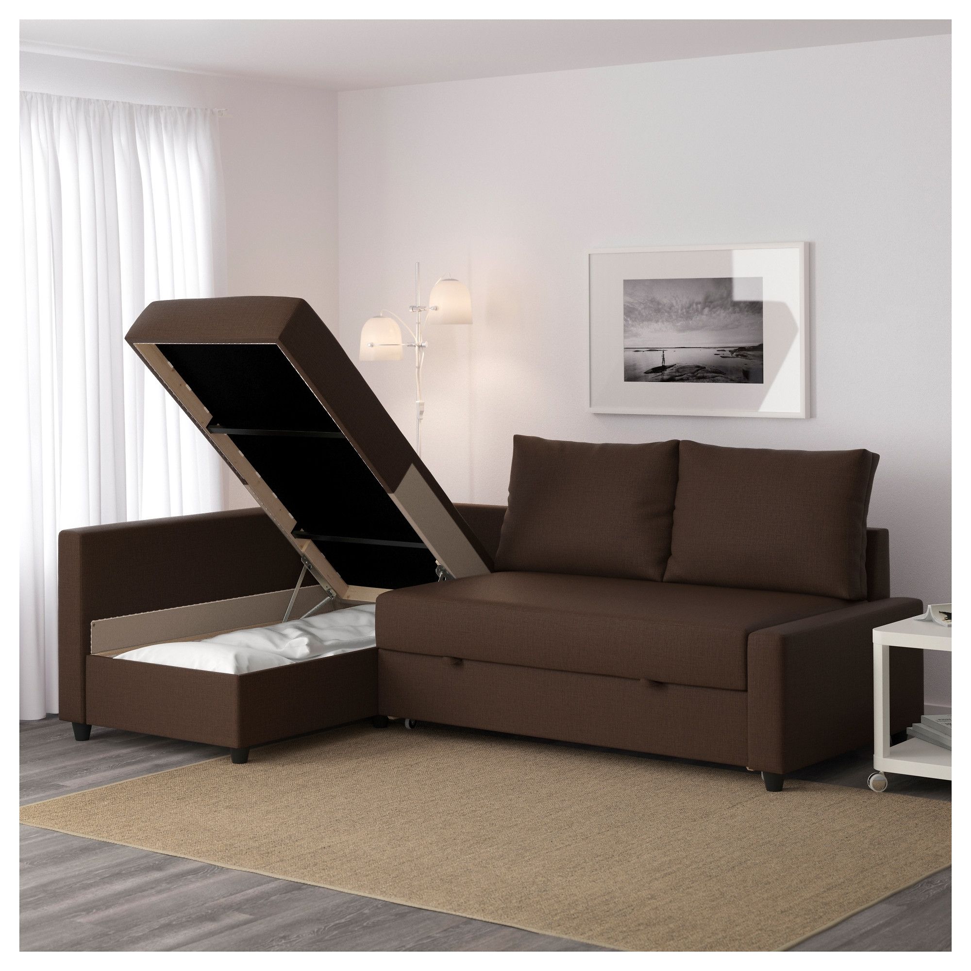 Friheten Corner Sofa Bed With Storage – Skiftebo Dark Gray – Ikea Throughout Ikea Corner Sofas With Storage (Photo 5 of 10)