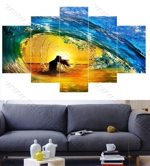 Girl And Water Splash Cheap Canvas Print #walldecor #roomdecor Throughout Gold Coast Canvas Wall Art (Photo 5 of 15)