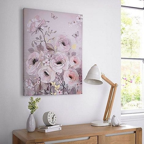 Graham & Brown Beige Watercolour Bloom Canvas Wallart  At Inside House Of Fraser Canvas Wall Art (Photo 5 of 15)