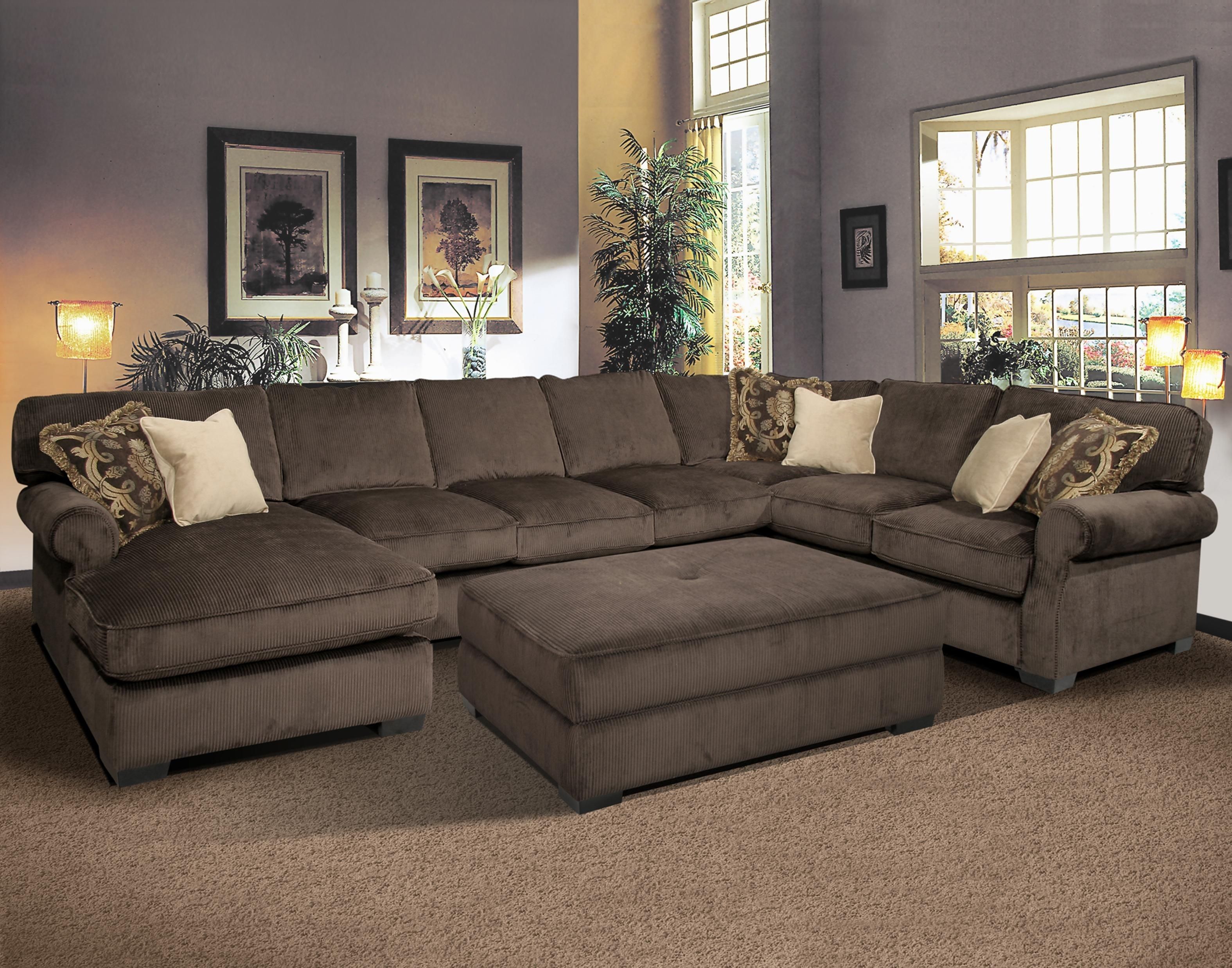 Grand Island Oversized Cocktail Ottoman For Sectional Sofa Within Sofas With Chaise And Ottoman (Photo 3 of 10)