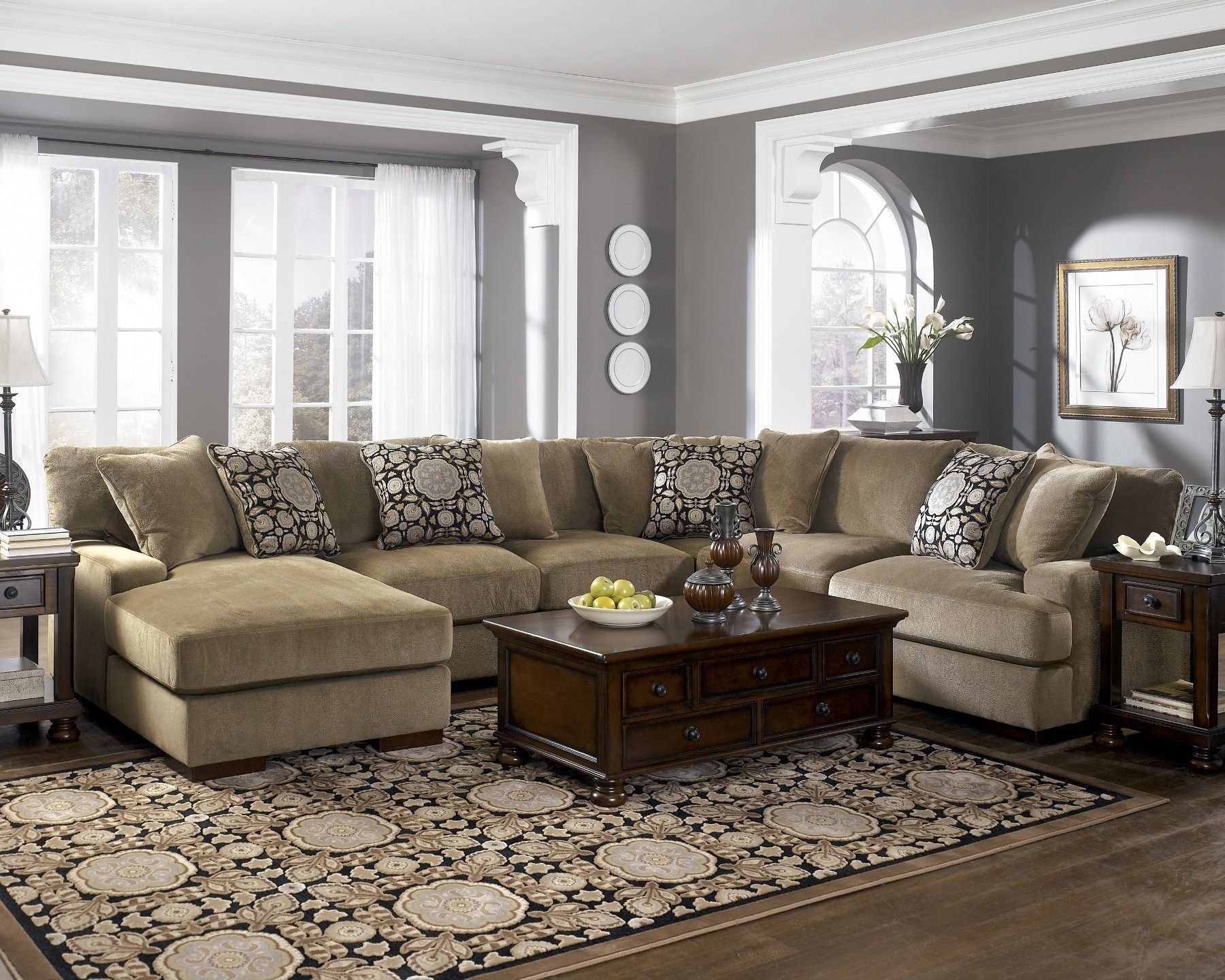 Gray Walls, Tan Couch.. Didn't Think It Would Work But I Like It Inside Johnny Janosik Sectional Sofas (Photo 6 of 10)