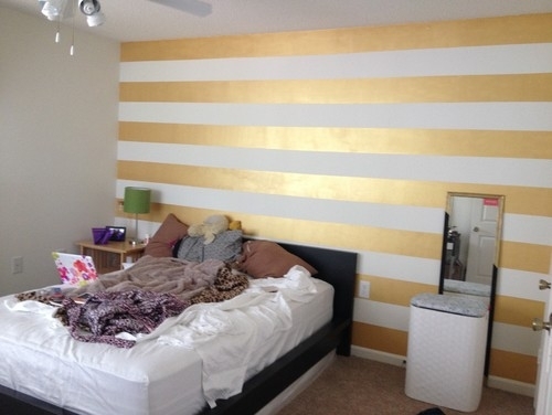 Help Needed With A Gold Striped Accent Wall! In Stripe Wall Accents (Photo 1 of 15)