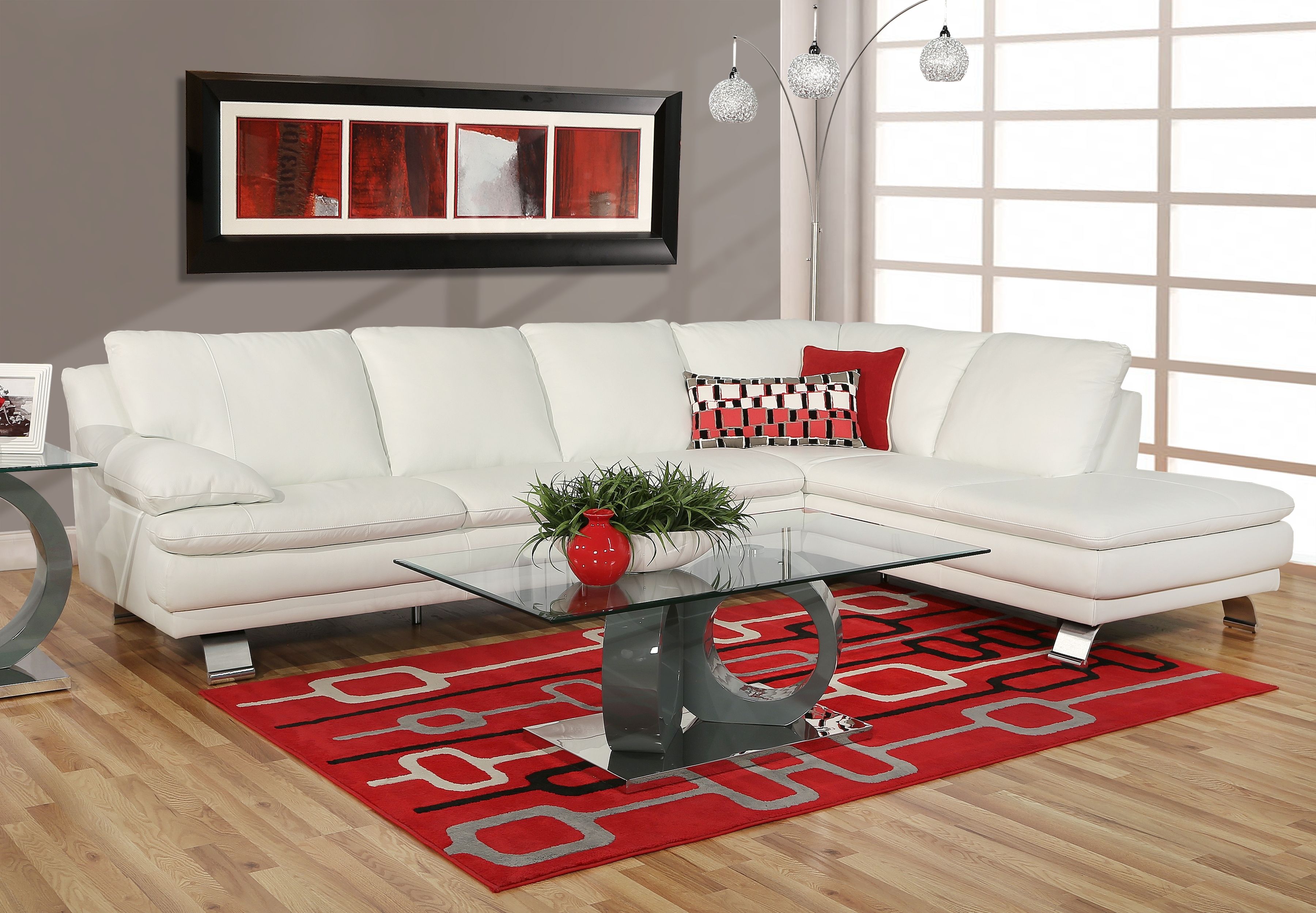 Home Decor: Tempting White Leather Sectional With Kane's Furniture In Kanes Sectional Sofas (Photo 1 of 10)
