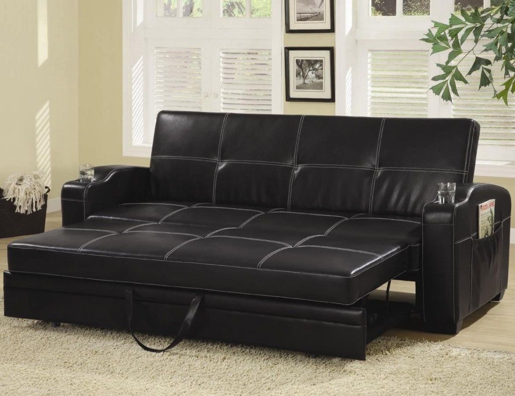 Ikea Black Leather Sofa | Black Sofa | Pinterest | Black Leather Intended For Leather Sofas With Storage (Photo 2 of 10)