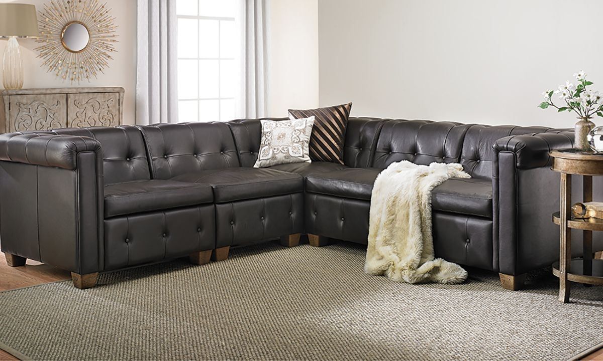 In Pella Trapuntata Leather Sectional Sofa | The Dump Luxe Furniture Intended For Houston Tx Sectional Sofas (View 7 of 10)