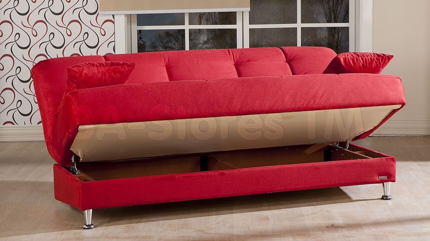 Inspiration Ideas Convertible Sofa Sleeper With Vegas Rainbow Red Throughout Red Sleeper Sofas (View 9 of 12)