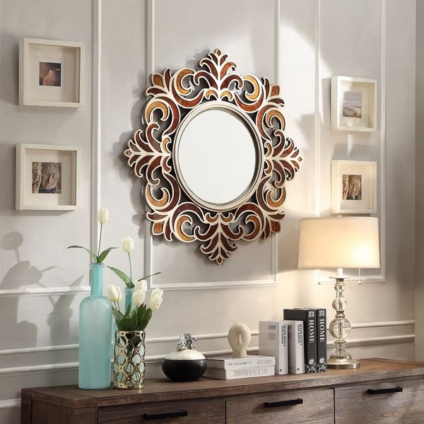 Inspire Q Kiona Roccoco Frame Bronze Finish Accent Wall Mirror Within Mirrors Wall Accents (Photo 1 of 15)