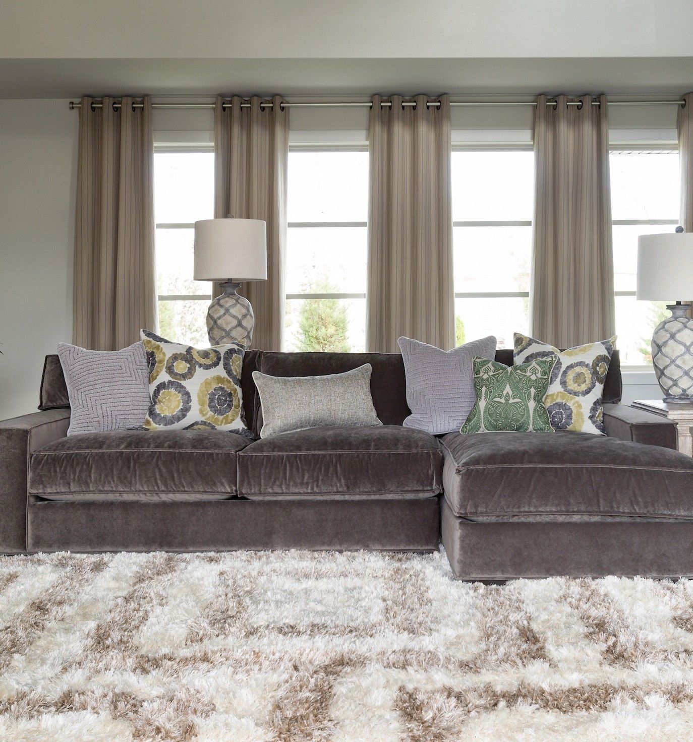 Interior: Gray Couches Living Room Be Equipped With Gray Velvet For Velvet Sectional Sofas (Photo 4 of 10)