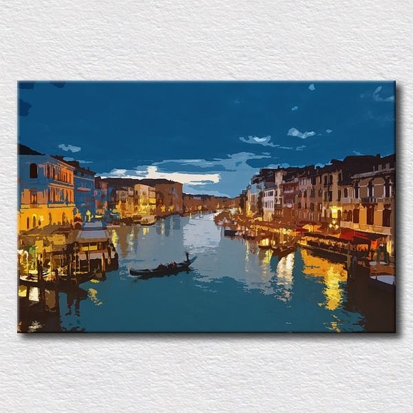Italy City Canvas Pictures Oil Painting Modern Canvas Art City Regarding Canvas Wall Art Of Italy (View 10 of 15)