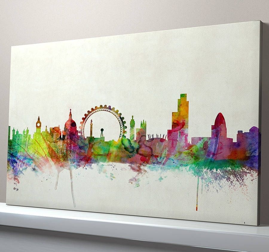 London City Skyline Printartpause | Notonthehighstreet With Regard To London Canvas Wall Art (View 10 of 15)