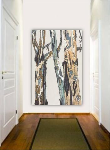 Long Extra Large Wall Art White Modern Rustic Canvas Print Pastels Throughout Rustic Canvas Wall Art (View 14 of 15)