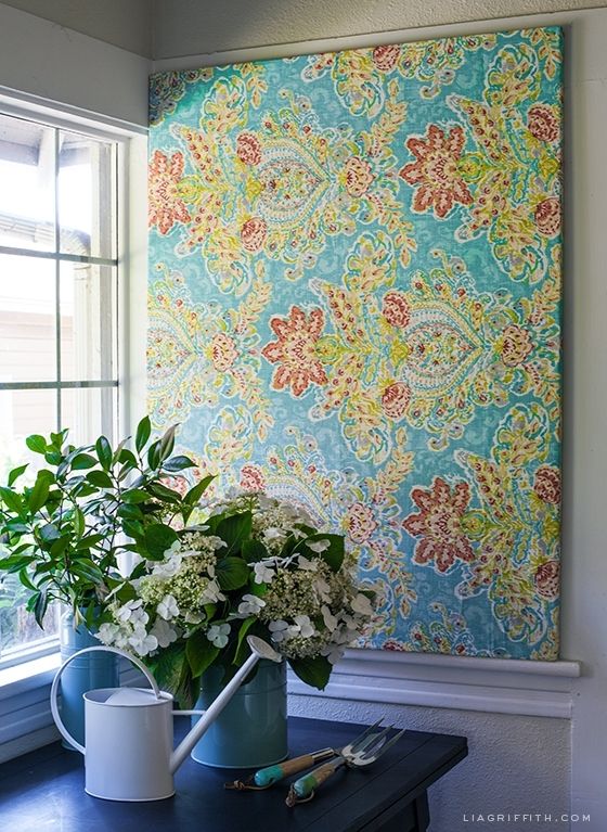 Make Easy Diy Art With A Canvas Stretcher Frame And Pretty Fabric For Canvas And Fabric Wall Art (View 10 of 15)