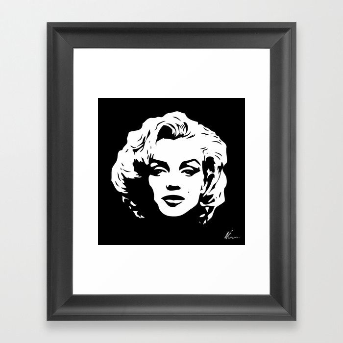 Marilyn – Black And White – Monroe – Pop Art Framed Art Print For Black Framed Art Prints (Photo 2 of 15)