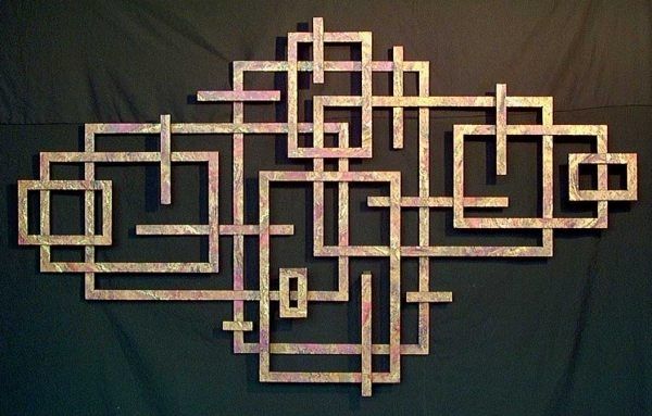 Metal Wall Art That Makes A Statement | Metallic Spray Paint Pertaining To Abstract Geometric Metal Wall Art (Photo 2 of 15)